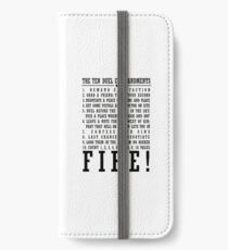 It's the TEN DUEL COMMANDMENTS iPhone Wallet/Case/Skin