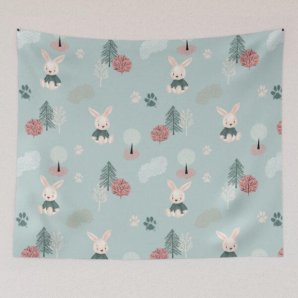 Item preview, Bunny bunny rabbit boy forest pattern  designed and sold by ValandMolly.