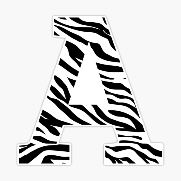 3dRose Monogram 'L' Zebra Print Sports Water Bottle - 21 Oz Stainless Steel With Straw & Carabiner