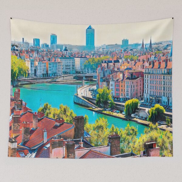 Item preview, Lyon Skyline designed and sold by Sofia-Draws.