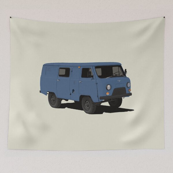 Item preview, UAZ-452 - УАЗ-452 -UAZ Bukhanka blue designed and sold by knappidesign.