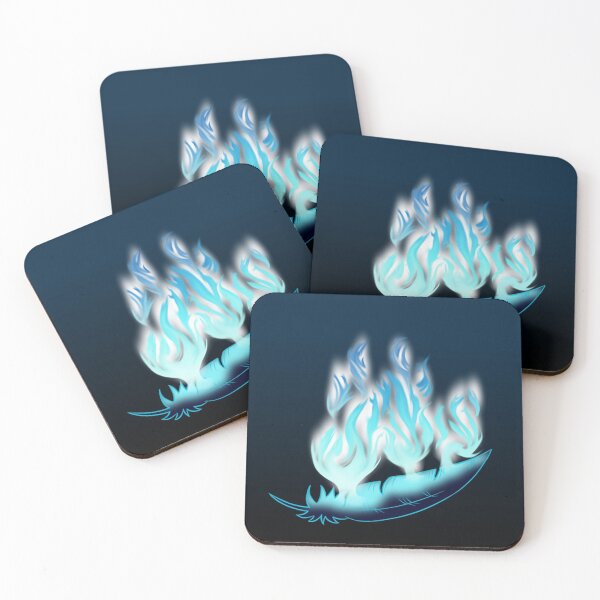 Item preview, Blue Flames & Feather designed and sold by ArtofAntonieta.
