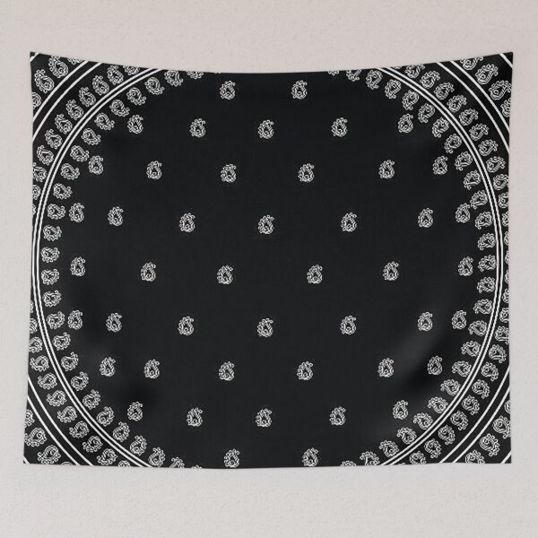 Item preview,  bandana,white and black bandana,henna pattern,middle eastern pattern,persian rug,etherial,spriritual,meditation,aromatherapy, paisley designed and sold by Nostrathomas66.
