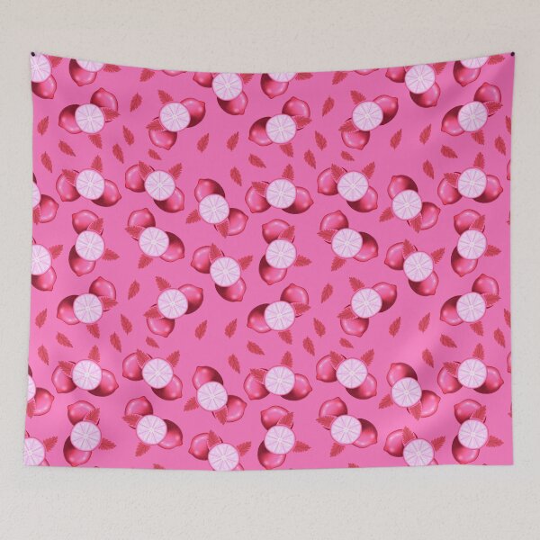 Item preview, Pink lime fruits pattern style designed and sold by nickardi.