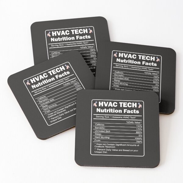 Item preview, HVAC Technician Nutritional Facts Art designed and sold by MrEddie10.