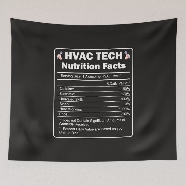 Item preview, HVAC Technician Nutritional Facts Art designed and sold by MrEddie10.