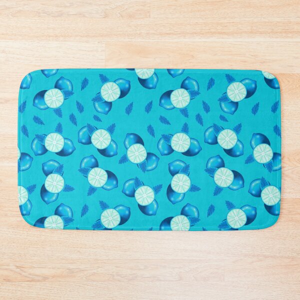 Item preview, Blue lime fruits pattern style designed and sold by nickardi.