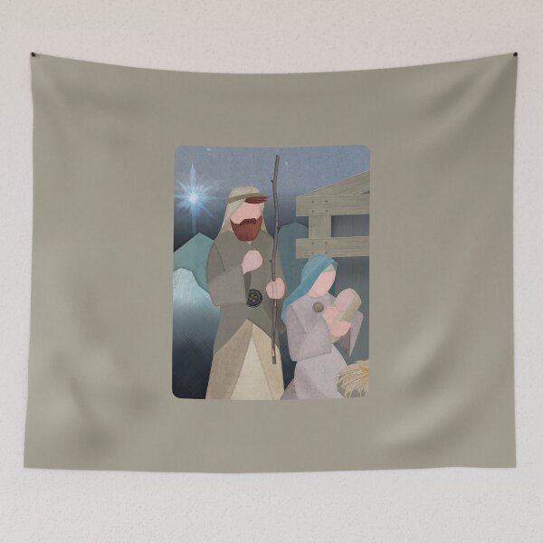 Item preview, Fabric Styled Christmas Nativity Scene with Baby Jesus designed and sold by Michele Engling.