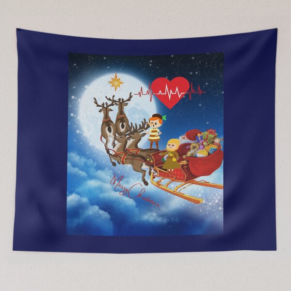 Item preview, Fun Santa is coming to Town Heartline for Parents and Kids T-Shirt and Accessories designed and sold by 3TFashion.