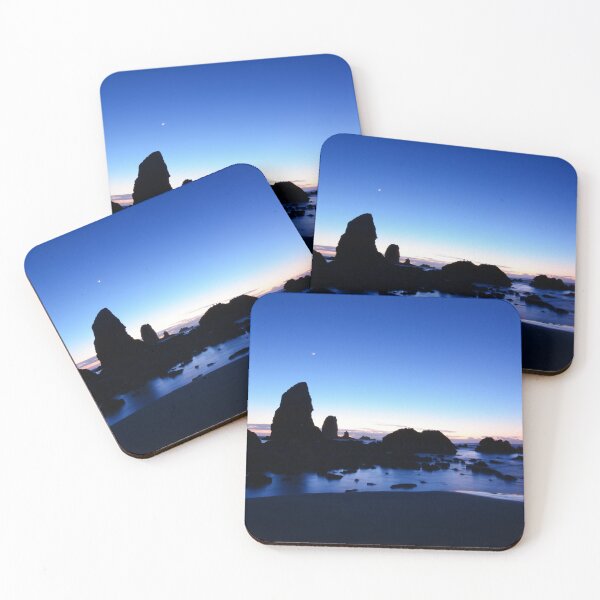 Item preview, Crescent Moon Over The Needles, Cannon Beach OR designed and sold by Jennifer Hulbert-Hortman.