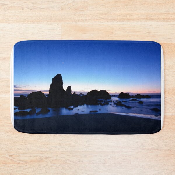 Item preview, Crescent Moon Over The Needles, Cannon Beach OR designed and sold by Jennifer Hulbert-Hortman.