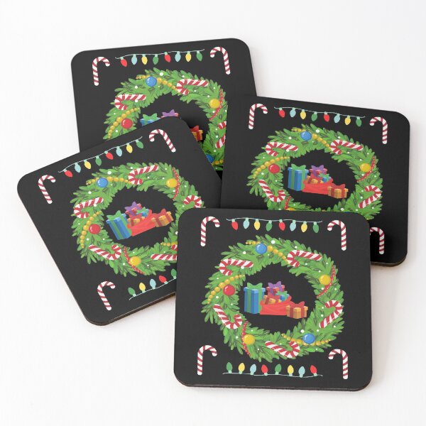 Item preview, Tacky Christmas Wreath, Ugly Holidays Colorful candy csnes Design designed and sold by Constant Readers.