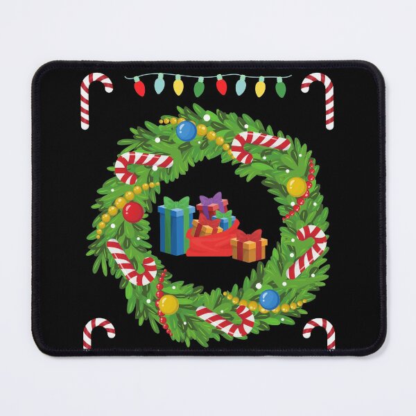 Item preview, Tacky Christmas Wreath, Ugly Holidays Colorful candy csnes Design designed and sold by Constant Readers.