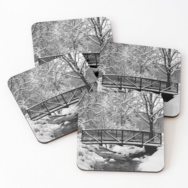 Item preview, Snow Covered Foot Bridge designed and sold by Jennifer Hulbert-Hortman.