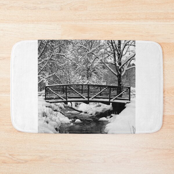 Item preview, Snow Covered Foot Bridge designed and sold by Jennifer Hulbert-Hortman.