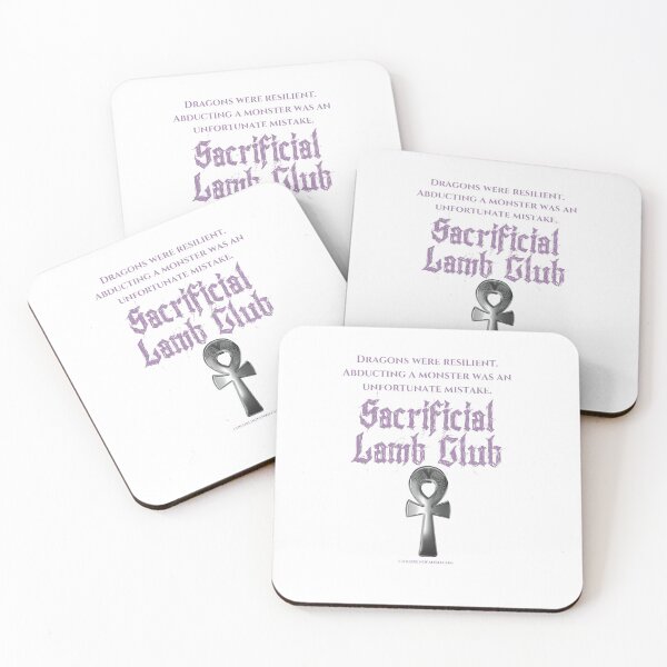 Item preview, Sacrificial Lamb Club Dragon Quote Merch Purple Font designed and sold by mythomedia.