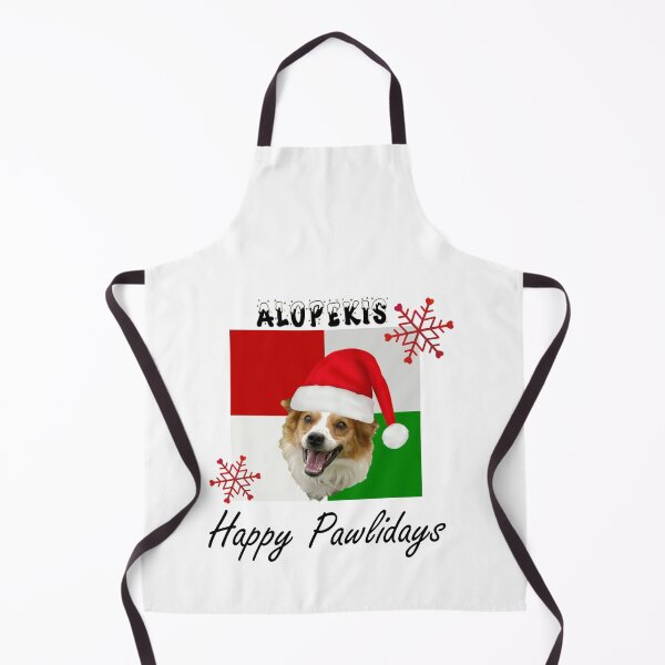 Item preview, Happy Pawlidays – Christmas Alopekis Dog Design w/ Santa Hat designed and sold by platinumblks.