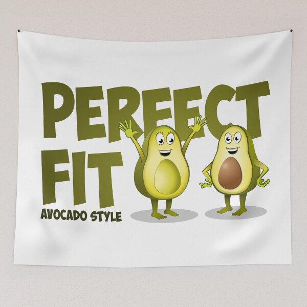 Item preview, Perfect fit avocado style. Illustration of two avocado’s  designed and sold by Stef Ringoot, cartoons and illustrations.