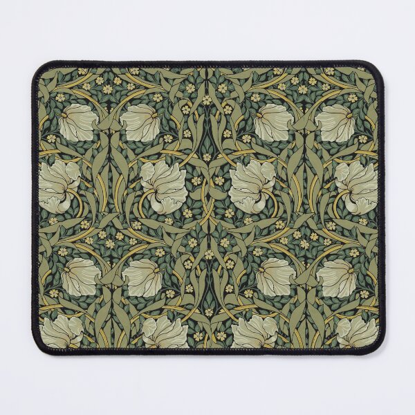 William Morris Green Vintage Floral HD Mouse Pad