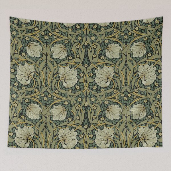 Item preview, William Morris Green Vintage Floral HD designed and sold by GlowinUp Shop.