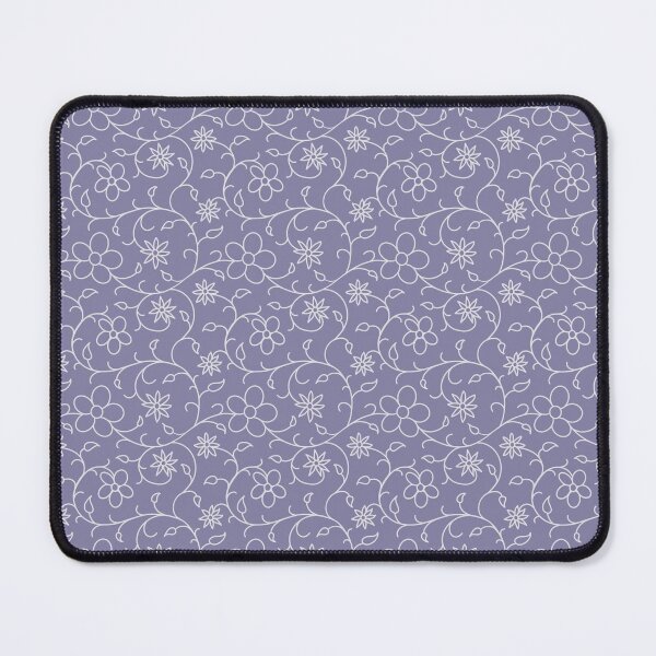 Trailing Floral on Plum Mouse Pad