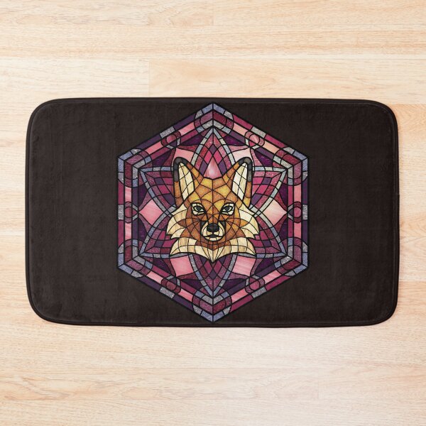 Item preview, Red Fox Pink Stained Glass designed and sold by Wyvernwrought.