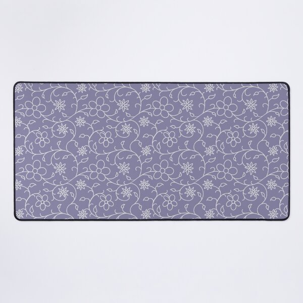 Trailing Floral on Plum Desk Mat