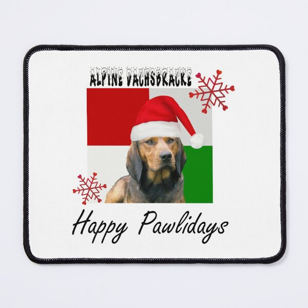 Item preview, Happy Pawlidays – Christmas Alpine Dachsbracke Dog Design w/ Santa Hat designed and sold by platinumblks.