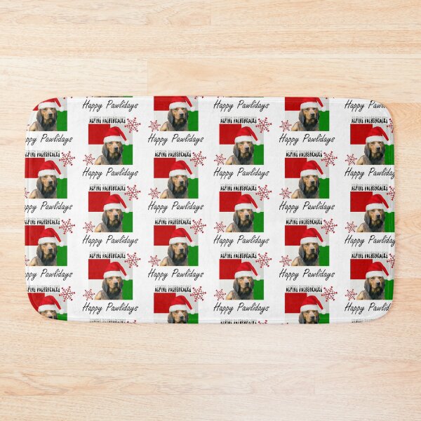 Item preview, Happy Pawlidays – Christmas Alpine Dachsbracke Dog Design w/ Santa Hat designed and sold by platinumblks.