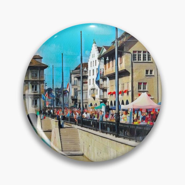 Item preview, Streets of Zurich designed and sold by Sofia-Draws.