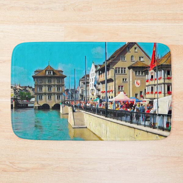 Item preview, Streets of Zurich designed and sold by Sofia-Draws.