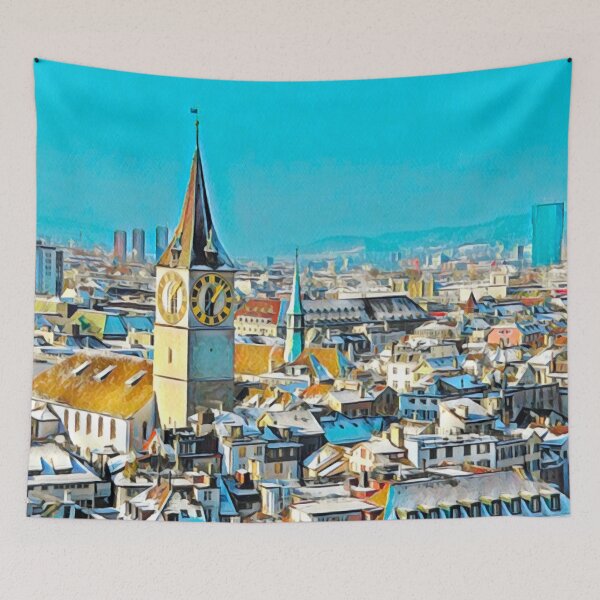 Item preview, Zurich Skyline designed and sold by Sofia-Draws.