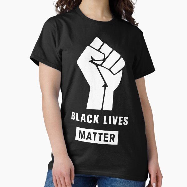 Vista previa del artículo con la obra «Logotipo y texto de Black Lives Matter», diseñado y vendido por samagid.