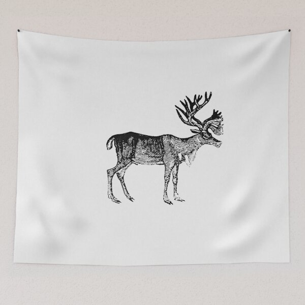 Item preview, Reindeer illustration from The Polar Regions of the Western Continent Explored (1831) by William Joseph Snelling designed and sold by Designedbysm.