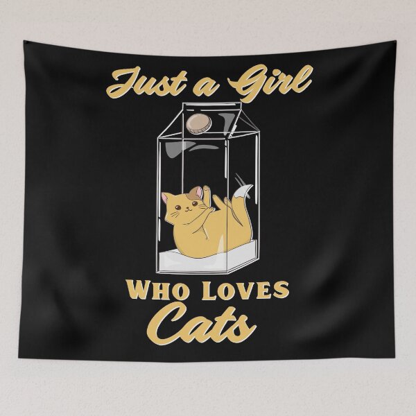 Item preview, Just A Girl Who Loves Cats Cute Cat Lover designed and sold by Paula Helit.