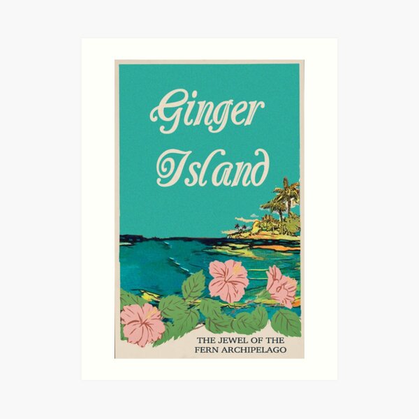 "Ginger Island Travel Poster" Art Print for Sale by kalihoff Redbubble
