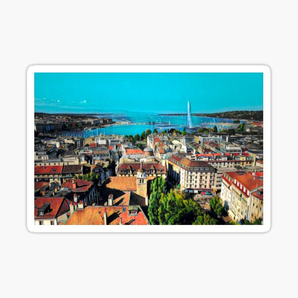 Item preview, Geneva Skyline designed and sold by Sofia-Draws.
