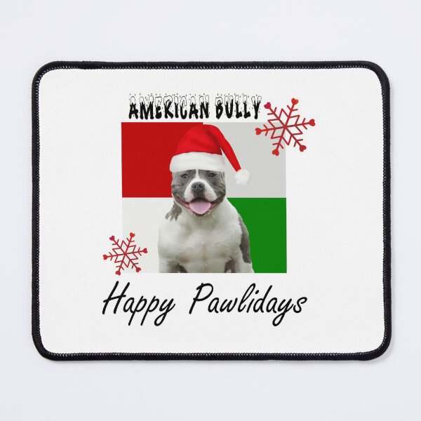 Item preview, Happy Pawlidays – Christmas American Bully Dog Design w/ Santa Hat designed and sold by platinumblks.
