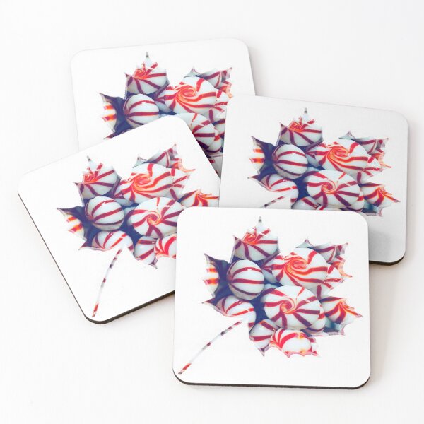Item preview,  Xmas paparmint white red maple leave by Iritof designed and sold by iritof.