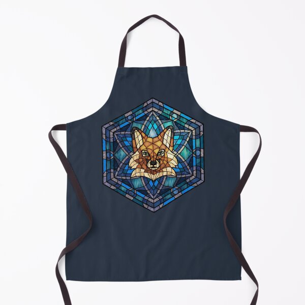 Item preview, Red Fox Blue Stained Glass designed and sold by Wyvernwrought.