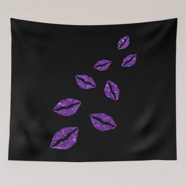 Item preview, Kisses glitter purple designed and sold by oxoxoxo.