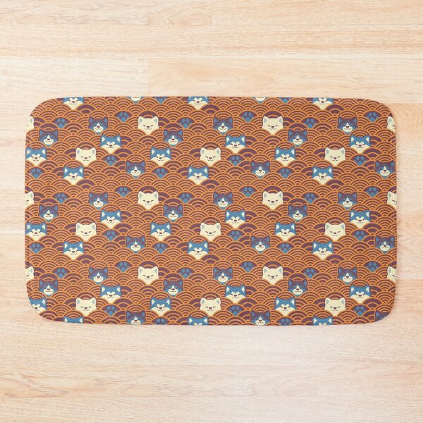 Item preview, Japanese Waves and Akitas - Modern Purple and Orange designed and sold by KaijuKennels.