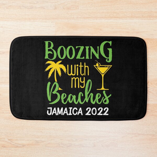 Item preview, Boozing With My Beaches Bachelorette Girls Trip Jamaica 2022 print designed and sold by jakehughes2015.