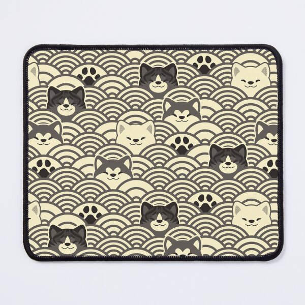 Item preview, Japanese Waves and Akitas - Light Pewter designed and sold by KaijuKennels.