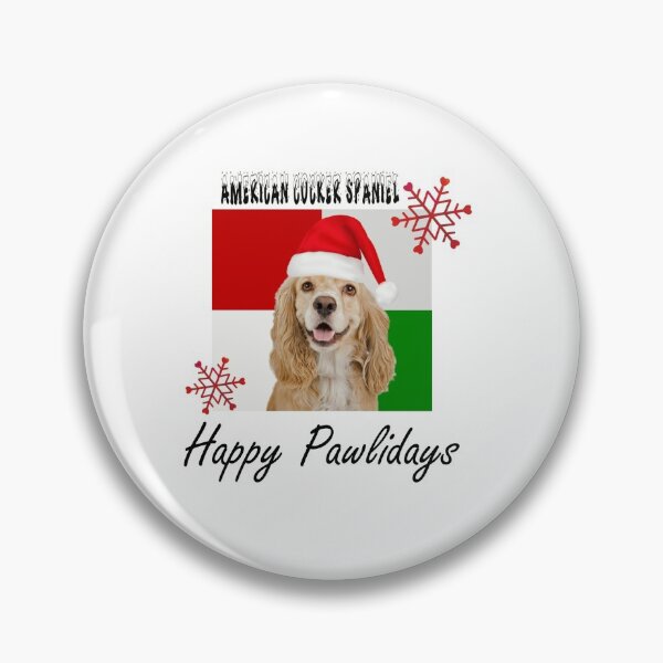 Item preview, Happy Pawlidays – Christmas American Cocker Spaniel Dog Design w/ Santa Hat designed and sold by platinumblks.