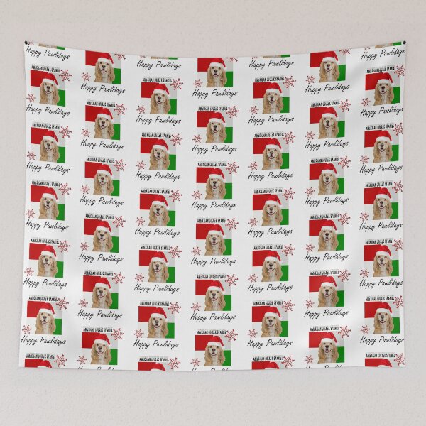 Item preview, Happy Pawlidays – Christmas American Cocker Spaniel Dog Design w/ Santa Hat designed and sold by platinumblks.