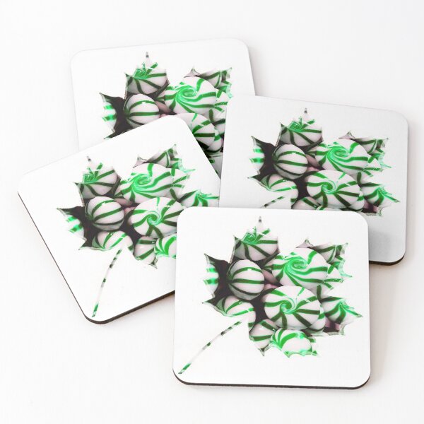 Item preview,  Xmas paparmint  Green White maple leave by Iritof designed and sold by iritof.