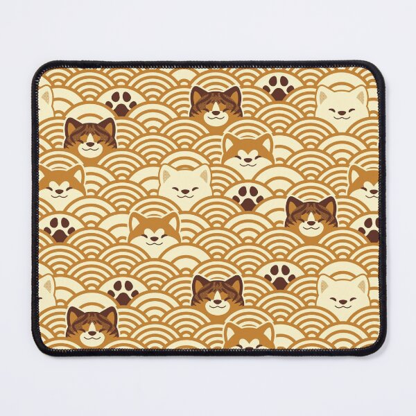 Item preview, Japanese Waves and Akitas - Light Sepia designed and sold by KaijuKennels.