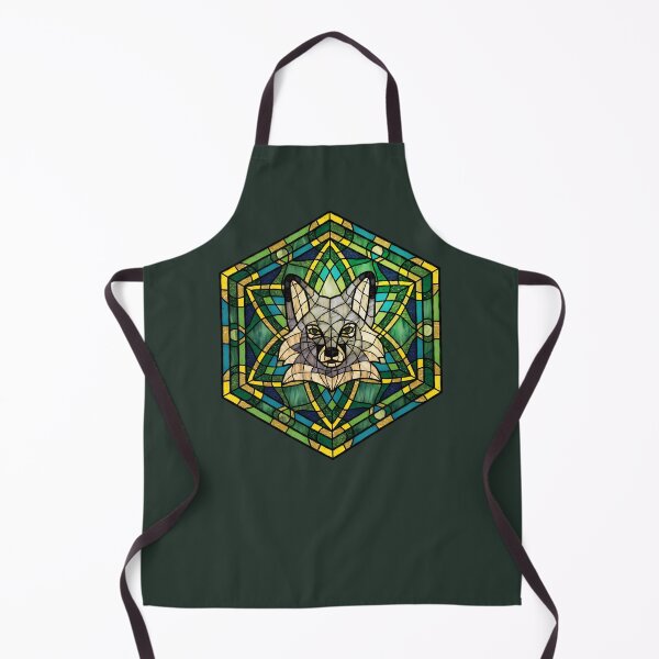 Item preview, Gray Fox Green Stained Glass designed and sold by Wyvernwrought.