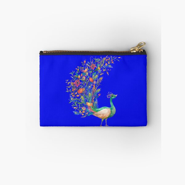 Item preview, Watercolor Peacock with Colorful Flowy Flowers and Feathers designed and sold by GoldfishEast.